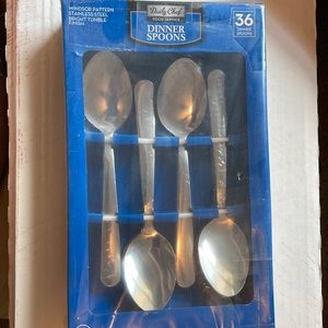 Daily Chef 36 dinner spoons Windsor pattern stainless steel tumble finish